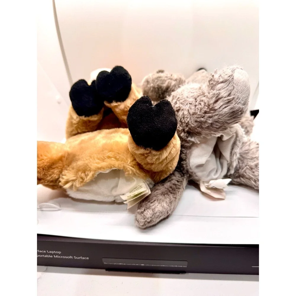 Eco‎ Pals Bighorn Ram and Wolf Plush Hand Puppets Sustainable Recycled Toys Lot